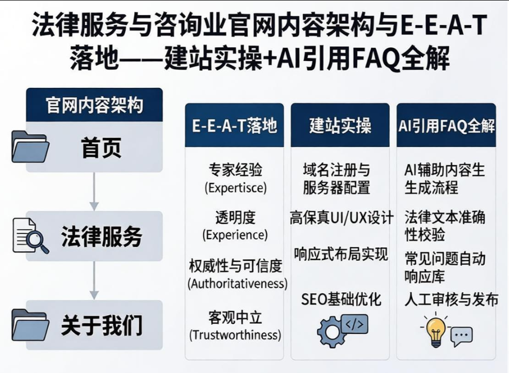 法律服务与咨询业GEO官网内容架构与E-E-A-T落地